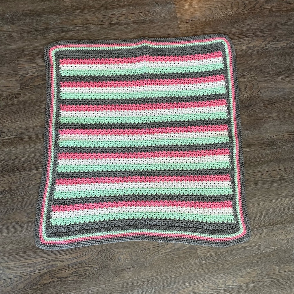 Handmade crochet baby blanket